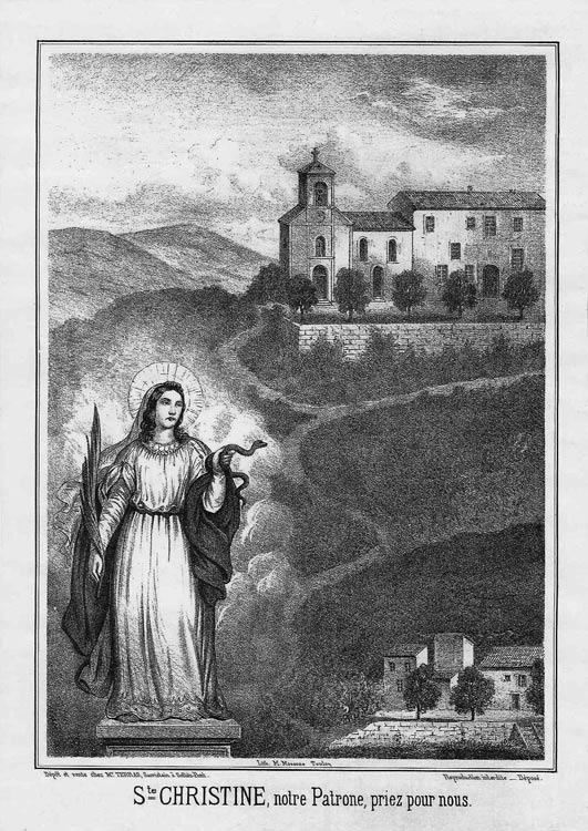 Lithographie de Massone, Sainte-christine