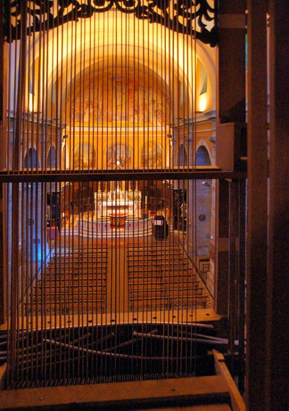 Grand orgue Calinet, intérieur.