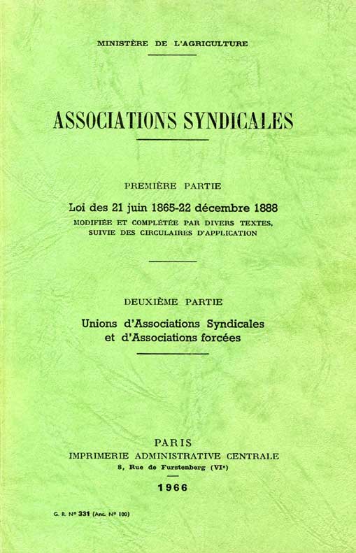 Associations Syndicales Ministère de l’Agriculture