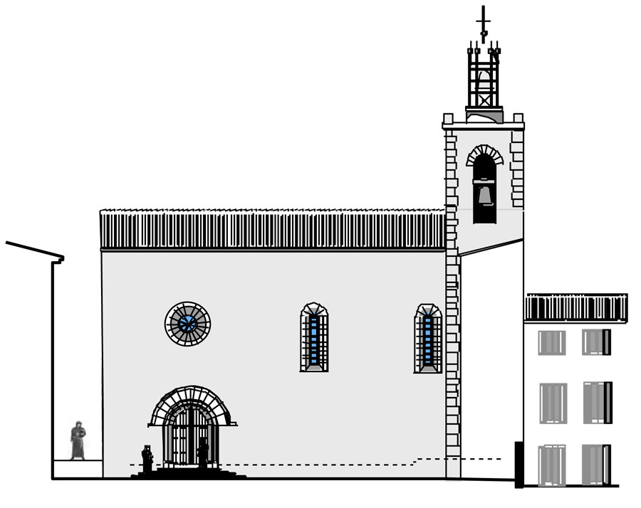 Pignon est, église Saint-Michel